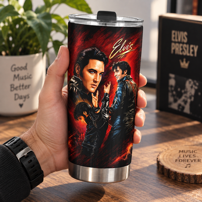 ELV Vintage Music Tumbler – Retro Fan Cup